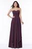 ColsBM Kerry Plum Modern Sleeveless Zip up Floor Length Ruching Plus Size Bridesmaid Dresses