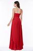 ColsBM Kerry Red Modern Sleeveless Zip up Floor Length Ruching Plus Size Bridesmaid Dresses