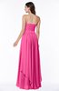 ColsBM Kerry Rose Pink Modern Sleeveless Zip up Floor Length Ruching Plus Size Bridesmaid Dresses