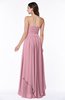 ColsBM Kerry Rosebloom Modern Sleeveless Zip up Floor Length Ruching Plus Size Bridesmaid Dresses