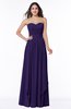 ColsBM Kerry Royal Purple Modern Sleeveless Zip up Floor Length Ruching Plus Size Bridesmaid Dresses