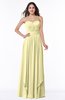 ColsBM Kerry Soft Yellow Modern Sleeveless Zip up Floor Length Ruching Plus Size Bridesmaid Dresses