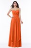 ColsBM Kerry Tangerine Modern Sleeveless Zip up Floor Length Ruching Plus Size Bridesmaid Dresses