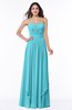 ColsBM Kerry Turquoise Modern Sleeveless Zip up Floor Length Ruching Plus Size Bridesmaid Dresses