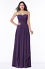 ColsBM Kerry Violet Modern Sleeveless Zip up Floor Length Ruching Plus Size Bridesmaid Dresses