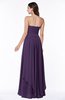 ColsBM Kerry Violet Modern Sleeveless Zip up Floor Length Ruching Plus Size Bridesmaid Dresses