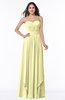 ColsBM Kerry Wax Yellow Modern Sleeveless Zip up Floor Length Ruching Plus Size Bridesmaid Dresses