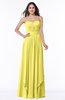 ColsBM Kerry Yellow Iris Modern Sleeveless Zip up Floor Length Ruching Plus Size Bridesmaid Dresses