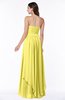 ColsBM Kerry Yellow Iris Modern Sleeveless Zip up Floor Length Ruching Plus Size Bridesmaid Dresses