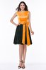 ColsBM Connie Orange Modern Bateau Sleeveless Knee Length Lace Bridesmaid Dresses