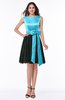 ColsBM Connie Turquoise Modern Bateau Sleeveless Knee Length Lace Bridesmaid Dresses