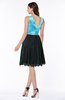 ColsBM Connie Turquoise Modern Bateau Sleeveless Knee Length Lace Bridesmaid Dresses