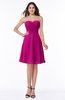 ColsBM Galilea Hot Pink Casual A-line Sweetheart Zipper Chiffon Short Plus Size Bridesmaid Dresses
