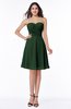 ColsBM Galilea Hunter Green Casual A-line Sweetheart Zipper Chiffon Short Plus Size Bridesmaid Dresses