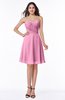 ColsBM Galilea Pink Casual A-line Sweetheart Zipper Chiffon Short Plus Size Bridesmaid Dresses
