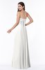 ColsBM Aaliyah Cloud White Elegant Strapless Sleeveless Half Backless Chiffon Floor Length Plus Size Bridesmaid Dresses