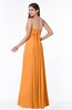 ColsBM Aaliyah Orange Elegant Strapless Sleeveless Half Backless Chiffon Floor Length Plus Size Bridesmaid Dresses