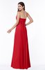 ColsBM Aaliyah Red Elegant Strapless Sleeveless Half Backless Chiffon Floor Length Plus Size Bridesmaid Dresses