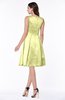 ColsBM Brinley Wax Yellow Plain Sleeveless Zip up Satin Flower Bridesmaid Dresses