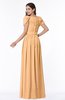 ColsBM Thalia Apricot Mature A-line Zipper Chiffon Floor Length Plus Size Bridesmaid Dresses