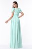 ColsBM Thalia Blue Glass Mature A-line Zipper Chiffon Floor Length Plus Size Bridesmaid Dresses