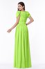 ColsBM Thalia Bright Green Mature A-line Zipper Chiffon Floor Length Plus Size Bridesmaid Dresses