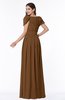 ColsBM Thalia Brown Mature A-line Zipper Chiffon Floor Length Plus Size Bridesmaid Dresses