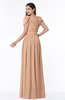 ColsBM Thalia Burnt Orange Mature A-line Zipper Chiffon Floor Length Plus Size Bridesmaid Dresses