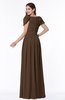 ColsBM Thalia Chocolate Brown Mature A-line Zipper Chiffon Floor Length Plus Size Bridesmaid Dresses