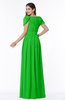 ColsBM Thalia Classic Green Mature A-line Zipper Chiffon Floor Length Plus Size Bridesmaid Dresses