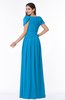ColsBM Thalia Cornflower Blue Mature A-line Zipper Chiffon Floor Length Plus Size Bridesmaid Dresses