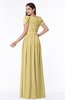 ColsBM Thalia Gold Mature A-line Zipper Chiffon Floor Length Plus Size Bridesmaid Dresses