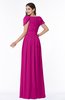 ColsBM Thalia Hot Pink Mature A-line Zipper Chiffon Floor Length Plus Size Bridesmaid Dresses