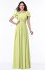 ColsBM Thalia Lime Green Mature A-line Zipper Chiffon Floor Length Plus Size Bridesmaid Dresses
