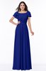 ColsBM Thalia Nautical Blue Mature A-line Zipper Chiffon Floor Length Plus Size Bridesmaid Dresses
