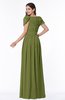 ColsBM Thalia Olive Green Mature A-line Zipper Chiffon Floor Length Plus Size Bridesmaid Dresses