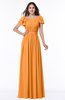 ColsBM Thalia Orange Mature A-line Zipper Chiffon Floor Length Plus Size Bridesmaid Dresses