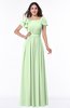 ColsBM Thalia Pale Green Mature A-line Zipper Chiffon Floor Length Plus Size Bridesmaid Dresses