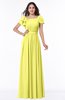 ColsBM Thalia Pale Yellow Mature A-line Zipper Chiffon Floor Length Plus Size Bridesmaid Dresses