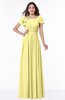 ColsBM Thalia Pastel Yellow Mature A-line Zipper Chiffon Floor Length Plus Size Bridesmaid Dresses