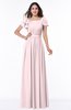 ColsBM Thalia Petal Pink Mature A-line Zipper Chiffon Floor Length Plus Size Bridesmaid Dresses