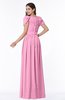 ColsBM Thalia Pink Mature A-line Zipper Chiffon Floor Length Plus Size Bridesmaid Dresses