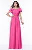 ColsBM Thalia Rose Pink Mature A-line Zipper Chiffon Floor Length Plus Size Bridesmaid Dresses