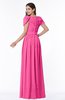ColsBM Thalia Rose Pink Mature A-line Zipper Chiffon Floor Length Plus Size Bridesmaid Dresses