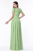 ColsBM Thalia Sage Green Mature A-line Zipper Chiffon Floor Length Plus Size Bridesmaid Dresses