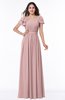ColsBM Thalia Silver Pink Mature A-line Zipper Chiffon Floor Length Plus Size Bridesmaid Dresses