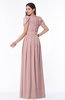 ColsBM Thalia Silver Pink Mature A-line Zipper Chiffon Floor Length Plus Size Bridesmaid Dresses