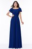ColsBM Thalia Sodalite Blue Mature A-line Zipper Chiffon Floor Length Plus Size Bridesmaid Dresses