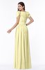 ColsBM Thalia Soft Yellow Mature A-line Zipper Chiffon Floor Length Plus Size Bridesmaid Dresses