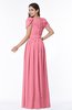 ColsBM Thalia Watermelon Mature A-line Zipper Chiffon Floor Length Plus Size Bridesmaid Dresses